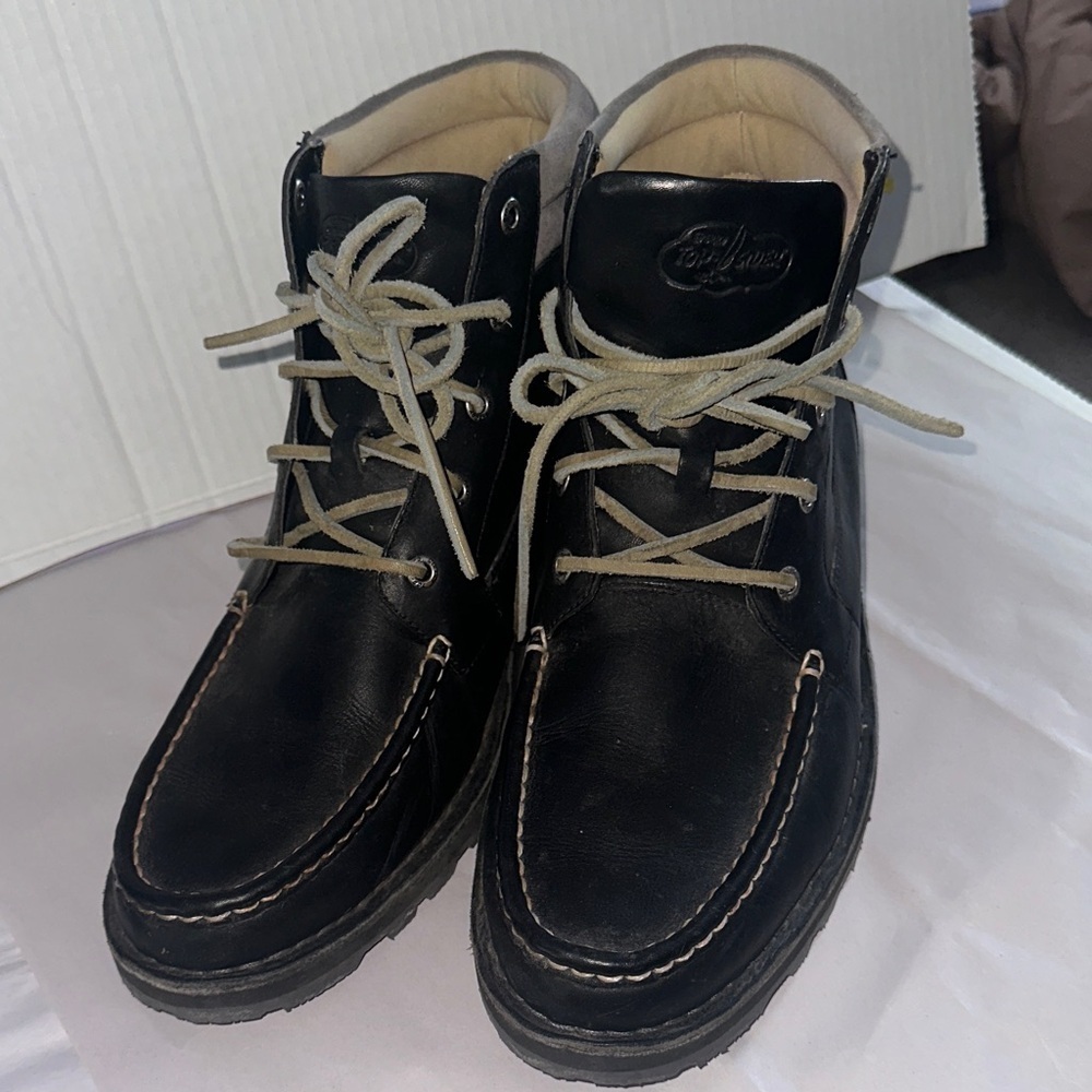 Sperry Black Leather Men's Boots